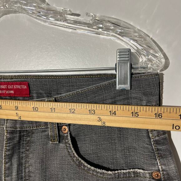 Levi’s 515 Nouveau BootCut Stretch Low Rise Distressed Gray Jeans Womens Size 8 - Picture 6 of 7